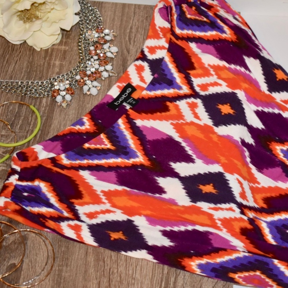 Bebe Tribal Print Dress Size XS
